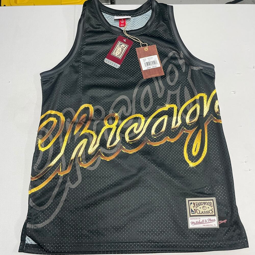 Chicago Bulls Mitchell & Ness NBA Hardwood Classics Black Youth Jersey NWT